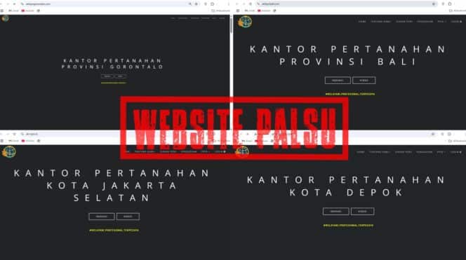 Beredar Situs Web Palsu Satker Kementerian ATR/BPN, Karo Humas dan Protokol: Pastikan Dapatkan Informasi dari Situs Resmi