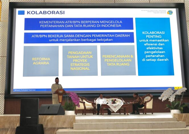 
					Menteri Nusron Bicara Soal Pertanahan dan Tata Ruang di Orientasi Kepemimpinan Kepala Daerah: Kolaborasi dengan Pemda Mutlak