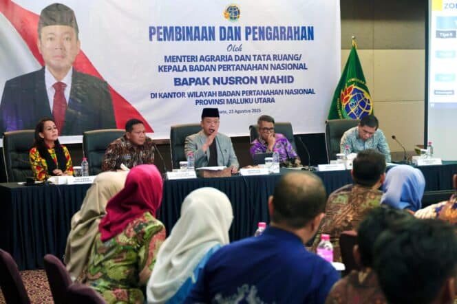 Pembinaan di BPN Maluku Utara, Menteri Nusron: Tugas Saya sebagai Menteri adalah Memberikan Kepastian dan Harapan