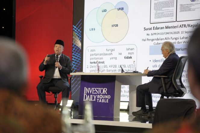 
					Menteri Nusron Pastikan Keseimbangan Kebijakan Ketahanan Pangan dan Investasi Berjalan Beriringan