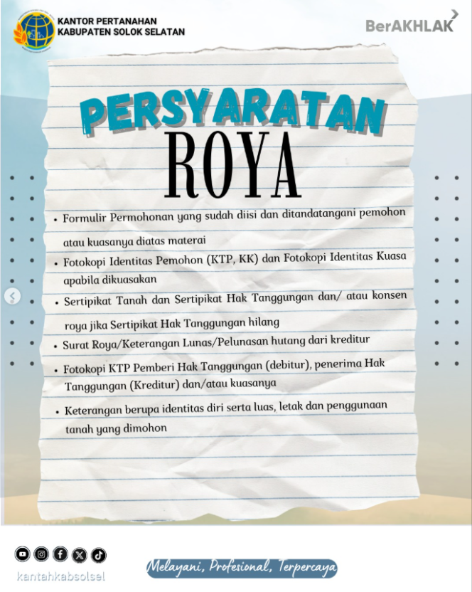 
					Roya Hak Tanggungan, Pencoretan Beban pada Sertifikat Tanah Setelah Hak Tanggungan Hapus